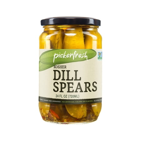 (Pack of 6), Pickerfresh Kosher Dill Pickle Spears, 24 fl oz