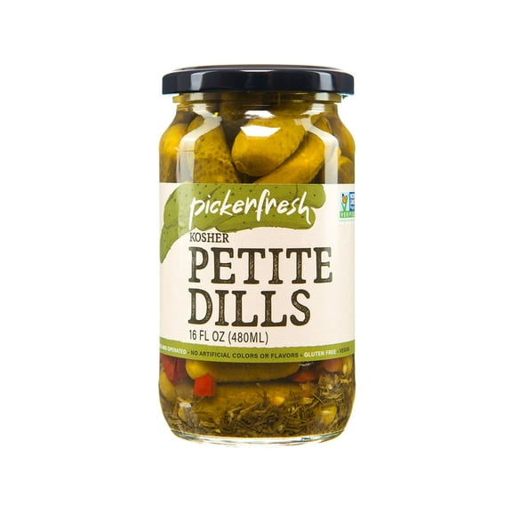 (Pack of 6), Pickerfresh Kosher Petite Dill Pickles, 16 fl oz