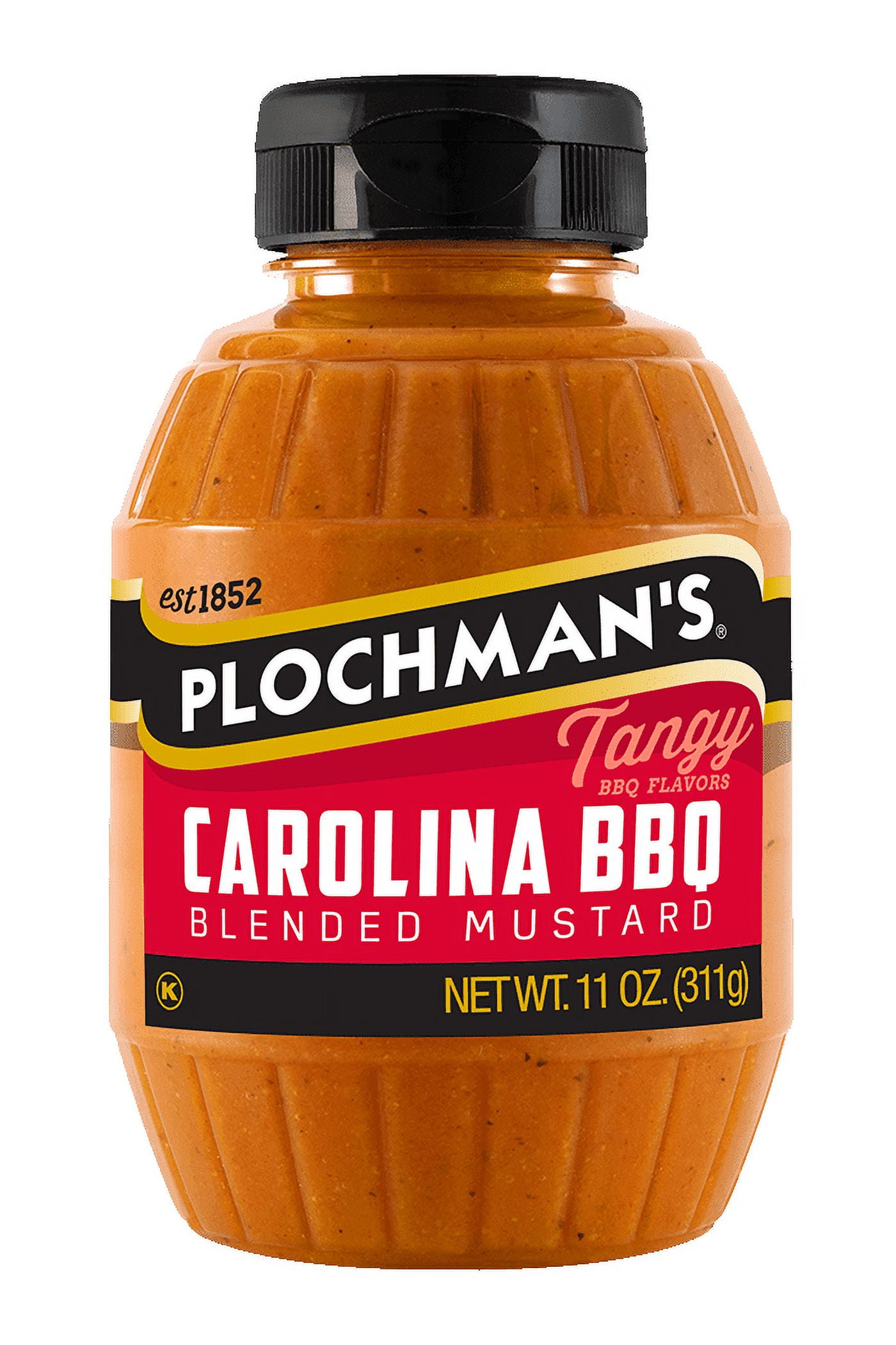 (Pack of 6), Plochmans Carolina BBQ Blended Mustard, 11 oz