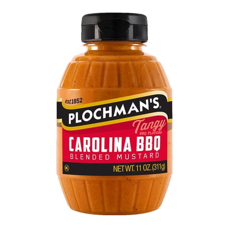 (Pack of 6), Plochmans Carolina BBQ Blended Mustard, 11 oz
