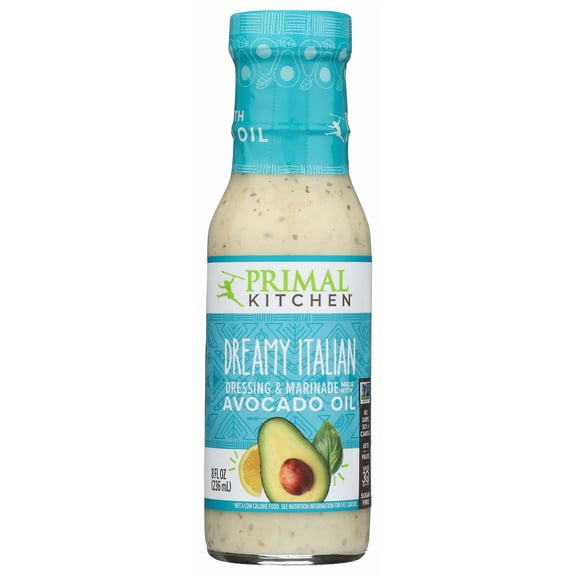 Pack of 6, Primal Kitchen Dreamy Italian Dressing & Marinade Avocado Oil , 8 fl oz