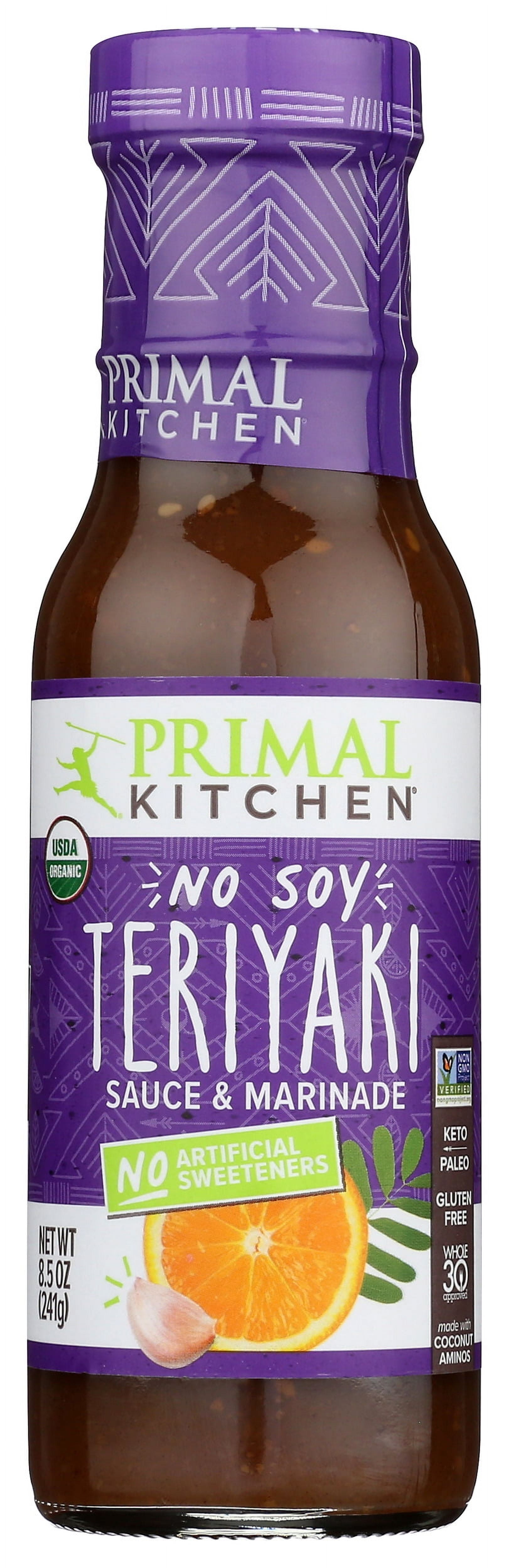 Pack of 6, Primal Kitchen Organic No Soy Teriyaki Sauce & Marinade, 8.5 oz