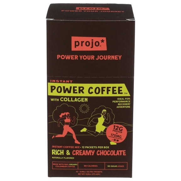 Pack of 6 Projo Instant Coffee with Collagen Chocolate 9.31 oz