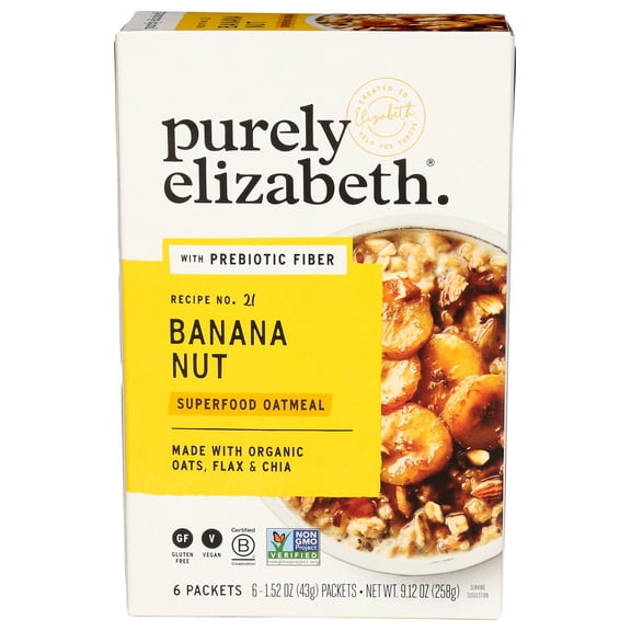 (Pack of 6) Purely Elizabeth Banana Nut Superfood Oats 9.12 Oz