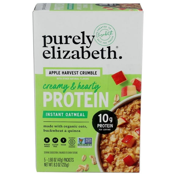 (Pack of 6) Purely Elizabeth Oatmeal Instant Apple Honey Crisp 5-Pack 8.3 Oz