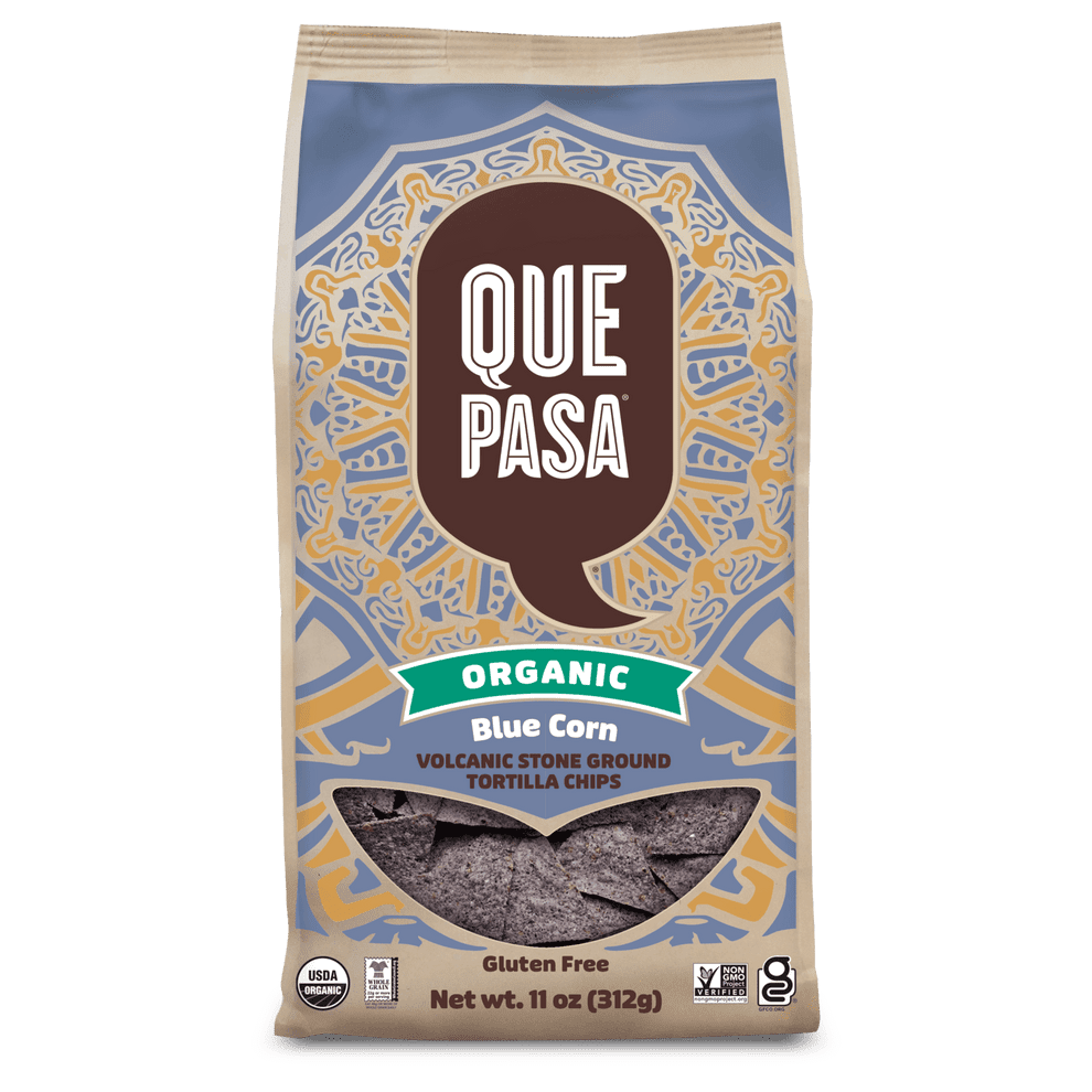 (Pack of 6), Que Pasa Organic White Corn Tortilla Chips, 11 oz