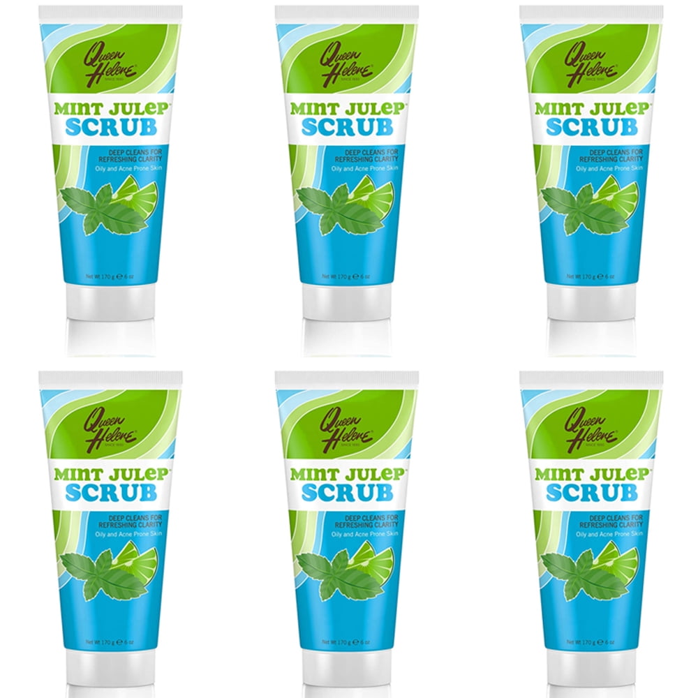Pack of (6) Queen Helene Facial Scrub, Mint Julep, 6 Oz (Packaging May Vary)