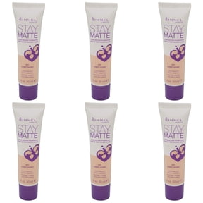 Pack of (6) RIMMEL LONDON Stay Matte Liquid Mousse Foundation - Light Ivory, 1 Ounce