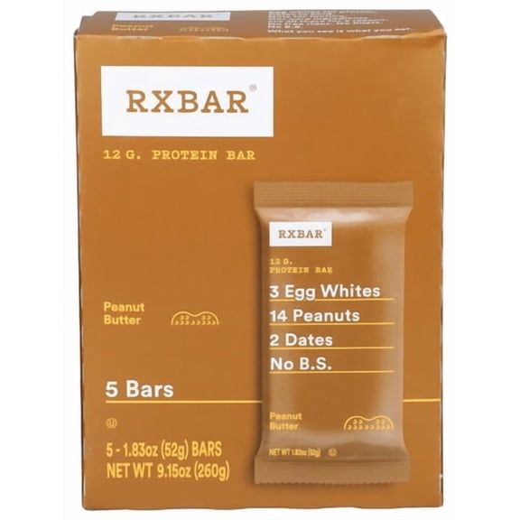 (Pack of 6) RXBAR Peanut Butter Bar 5 ct 9.15 Oz