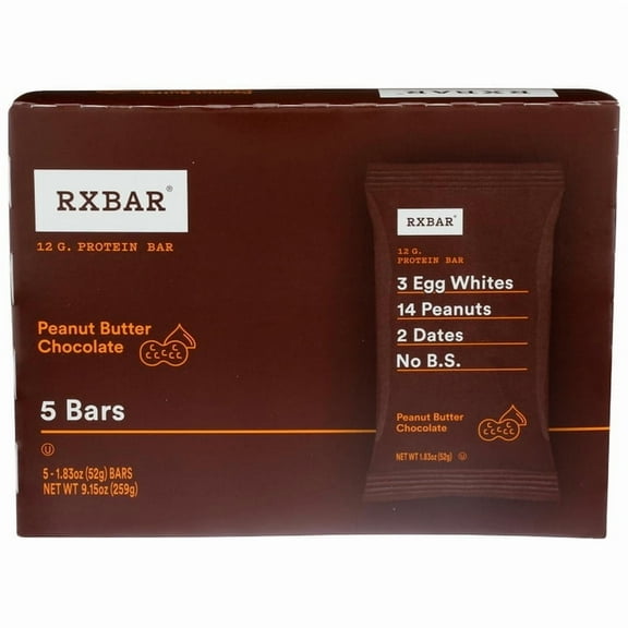 (Pack of 6) RXBAR Peanut Butter Chocolate Bar 5 Pack 5 Pk