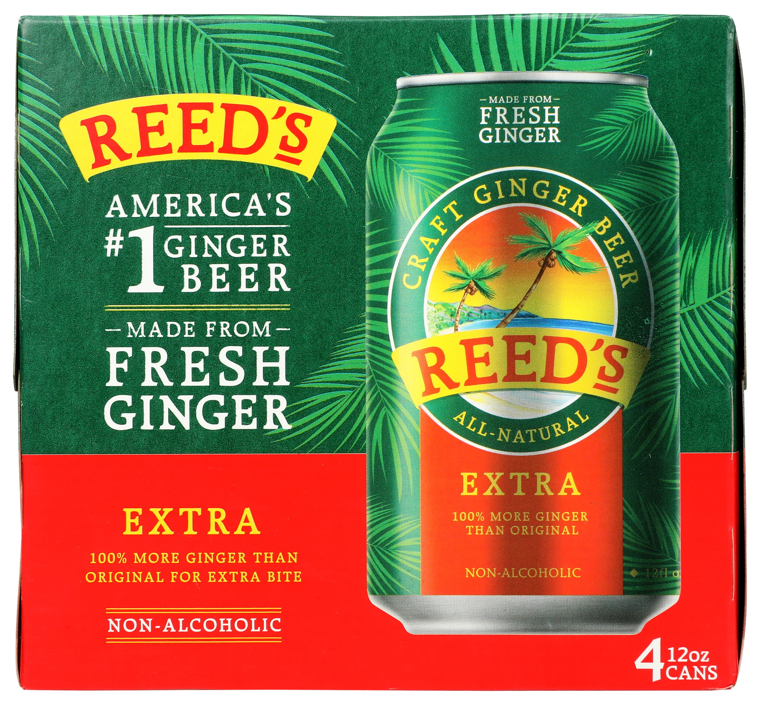 Pack of 6, Reeds Extra Ginger Beer, 48 fl oz