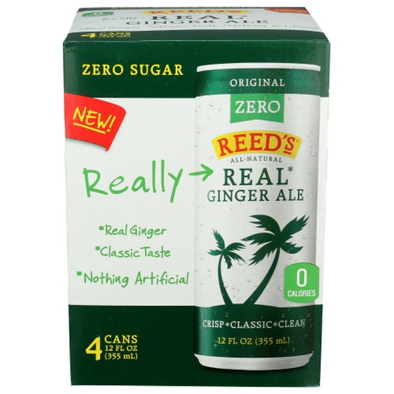 (Pack of 6) Reeds Soda Ginger Ale Zero 48 Fo