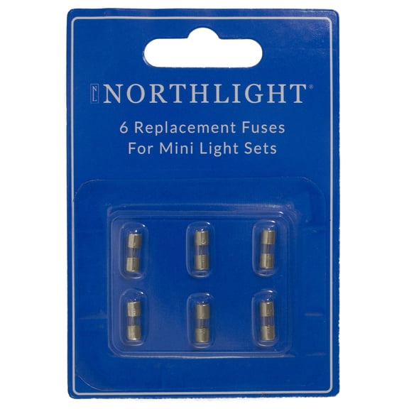 Northlight Replacement Fuses For Mini Christmas Lights - 3 Amps - Set of 6