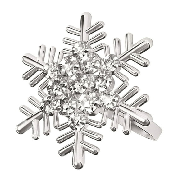 Pack of 6 Resistant Napkin Rings Snowflake Napkins Buckles for Wedding Banquet Versatile Table Decoration