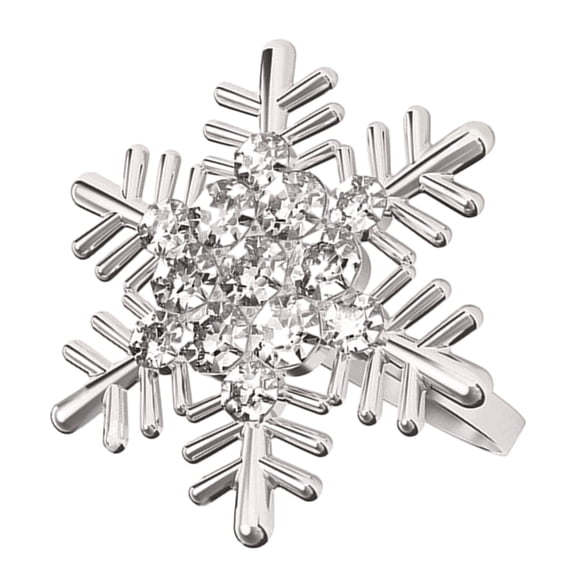 Pack of 6 Resistant Napkin Rings Snowflake Napkins Buckles for Wedding Banquet Versatile Table Decoration