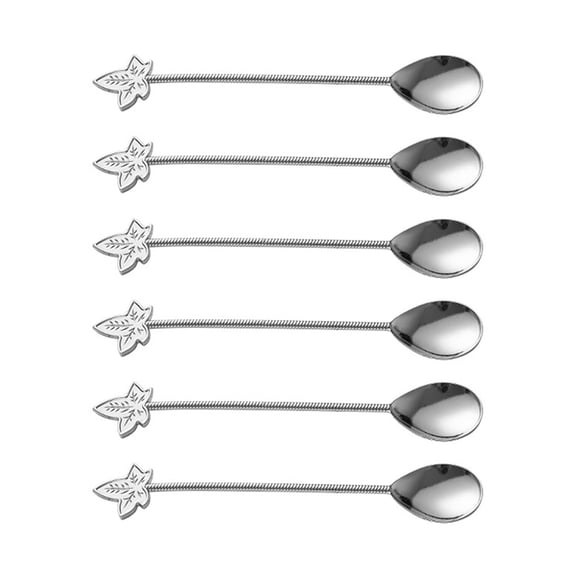 Pack of 6 Retro Artistic Design Stirring Spoons Crafted from Kirsite for Strong Drink Mixing and Table deck