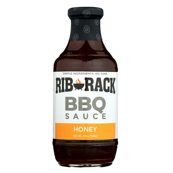 Pack of 6, Rib Rack Honey BBQ Sauce, 19 oz