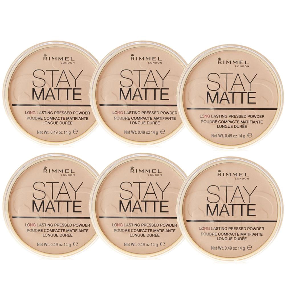Pack of (6) Rimmel London Stay Matte Pressed Powder, Sandstorm 004, 0. ...
