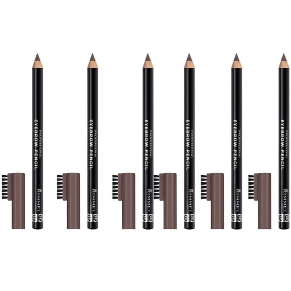 Pack of (6) Rimmel Professional Eyebrow 002 Hazel 0.05 Ounces