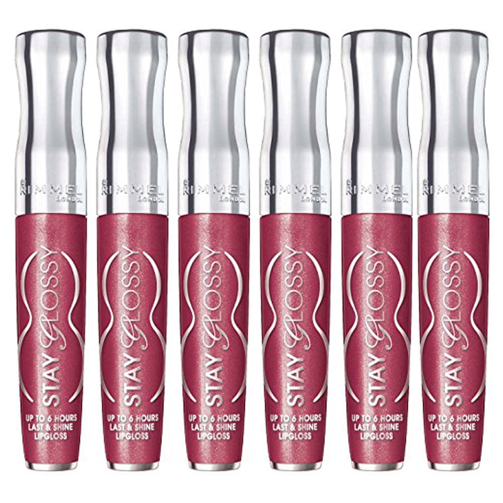 Pack of (6) Rimmel Stay Glossy Rim Oh My Gloss! Lip Gloss, Captivate Me!, 0.18 Fluid Ounce