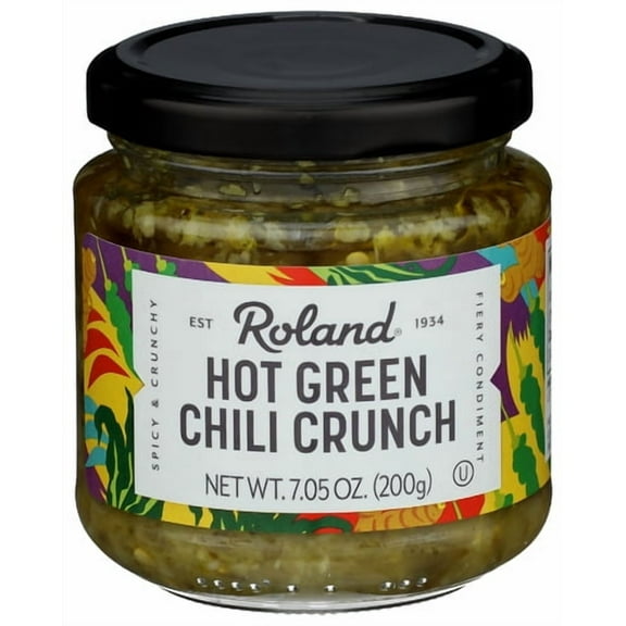 (Pack of 6) Roland Chili Crunch Hot Green 7 Oz