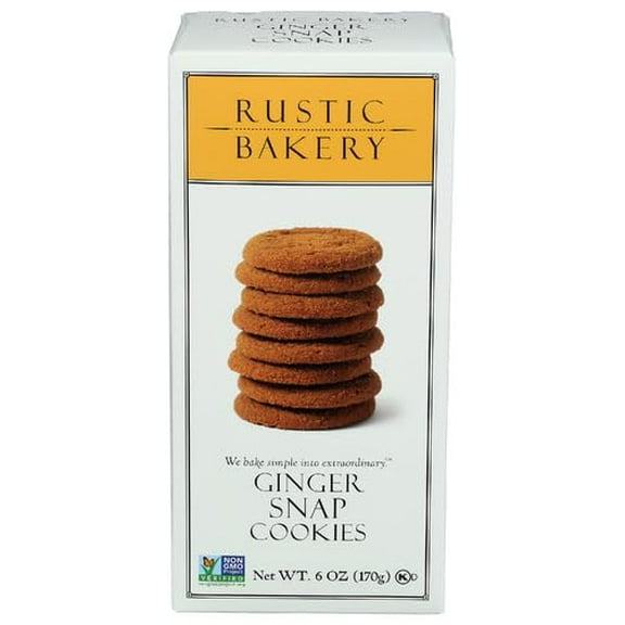 (Pack of 6) Rustic Bakery Ginger Snap Cookies 6 Oz