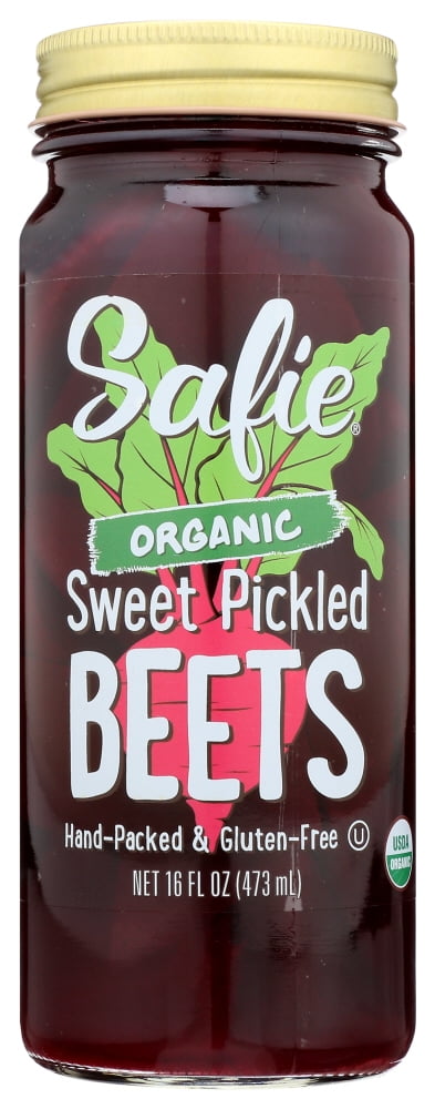 (Pack of 6) Safie Organic Sweet Pickled Beets, 16 oz