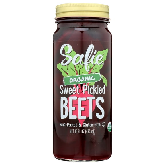(Pack of 6) Safie Organic Sweet Pickled Beets, 16 oz