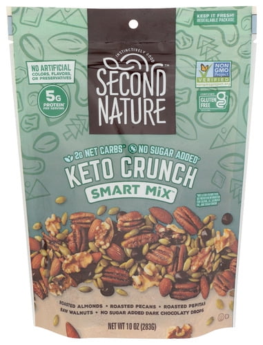 (Pack of 6) Second Nature Trail Mix Keto Crunch Smart 10 oz