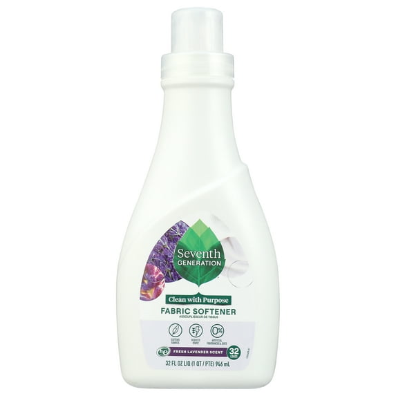 Pack of 6, Seventh Generation Fresh Lavender Scent Fabric Softener, 32 fl oz