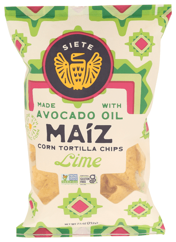 (Pack of 6) Siete Chips Tortilla Maize Lime 7.5 Oz