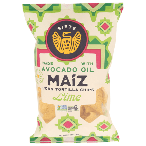 (Pack of 6) Siete Chips Tortilla Maize Lime 7.5 Oz