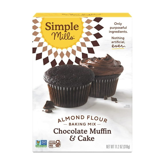 Pack of 6, Simple Mills Chocolate Muffin & Cake Mix, 11.2 oz