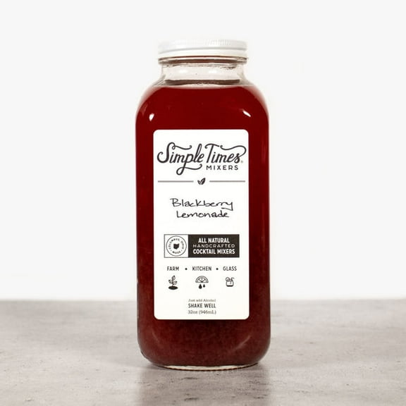 (Pack of 6), Simple Times Mixers Blackberry Lemonade, 32 fl oz