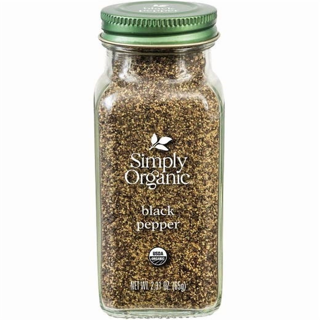 Pack of 6, Simply Organic Black Pepper, Medium Grind, 2.31 oz