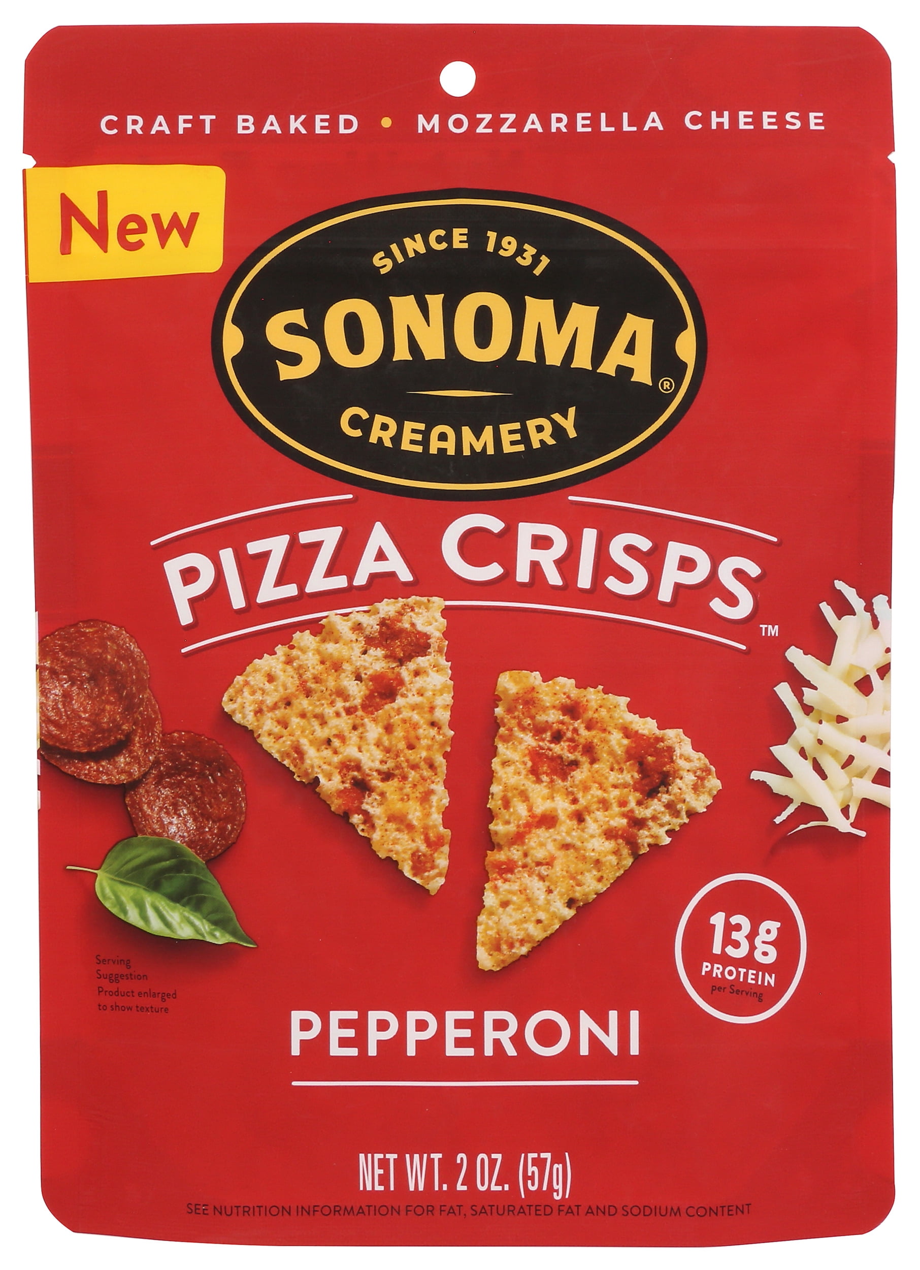 Pack of 6, Sonoma Creamery Pepperoni Pizza Crisps, 2 oz - Walmart.com