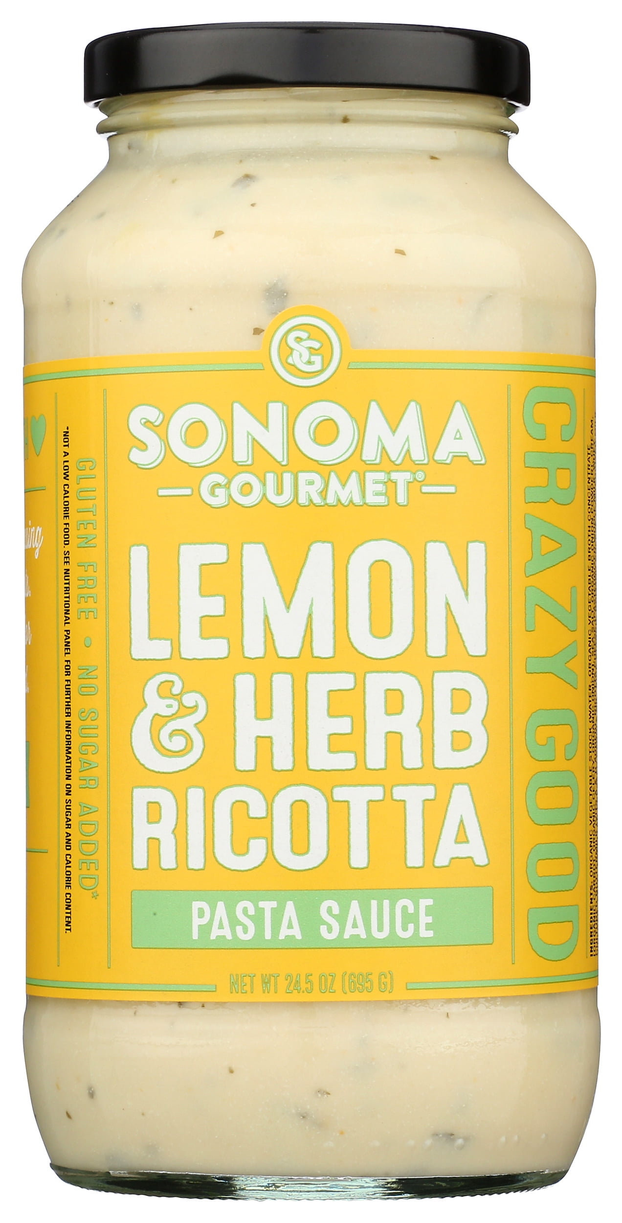 Pack of 6, Sonoma Gourmet Lemon & Herb Ricotta Pasta Sauce, 24.5