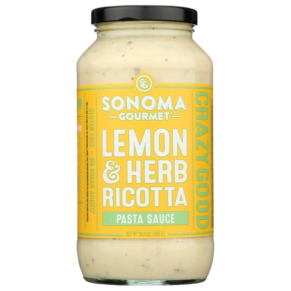 Pack of 6, Sonoma Gourmet Lemon & Herb Ricotta Pasta Sauce, 24.5 oz