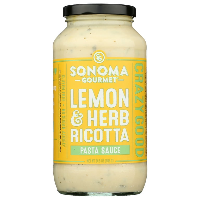Pack of 6, Sonoma Gourmet Lemon & Herb Ricotta Pasta Sauce, 24.5