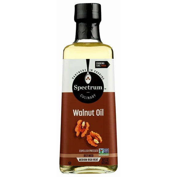 Pack of 6, Spectrum Naturals Refined Walnut Oil, 16 oz