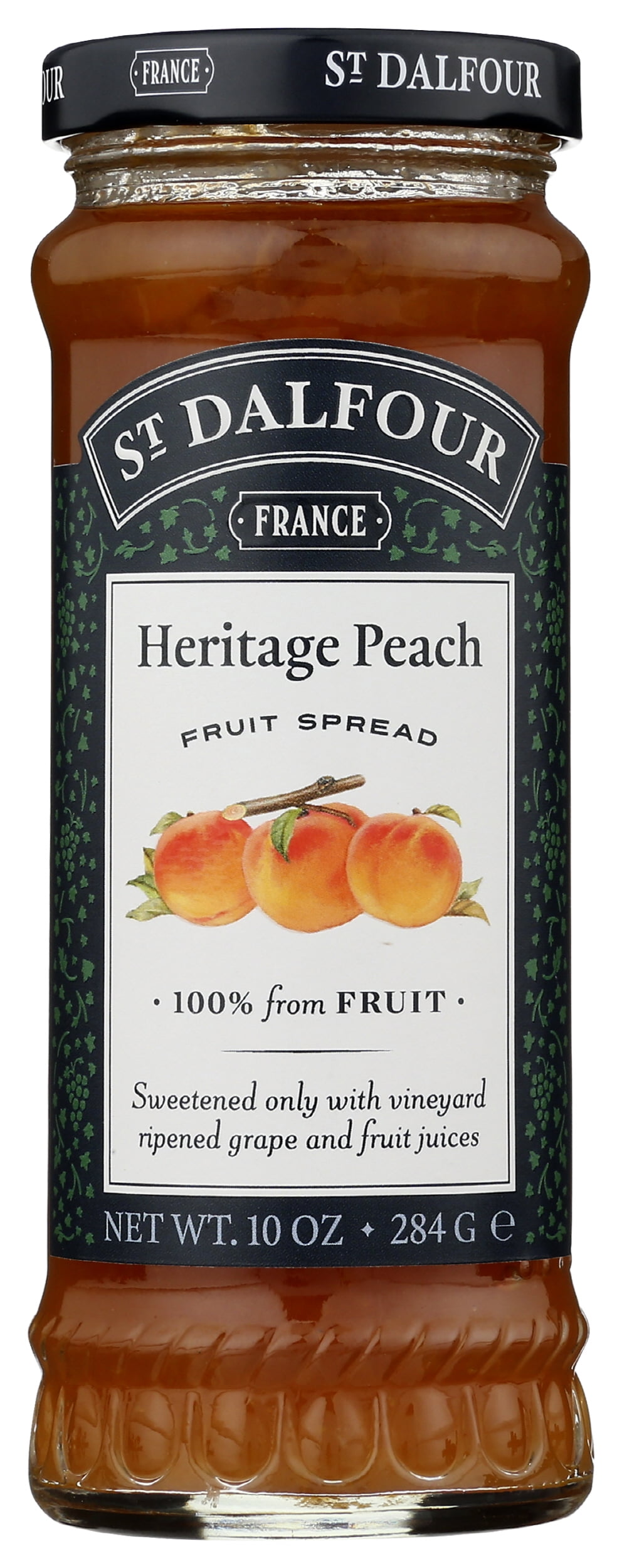 Pack of 6, St Dalfour Heritage Peach Fruit Spread, 10 oz