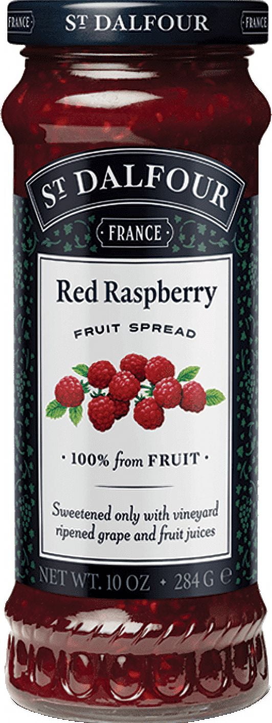 Pack of 6, St Dalfour Red Raspberry Fruit Spread, 10 oz