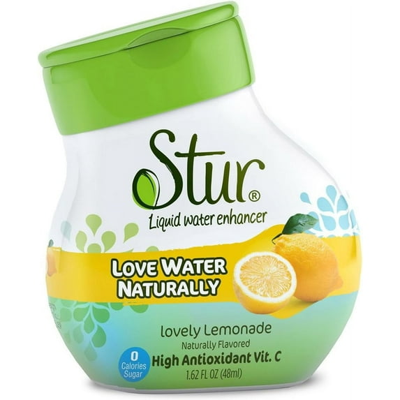 Pack of 6, Stur Lovely Lemonade Liquid Water Enhancer, 1.62 fl oz