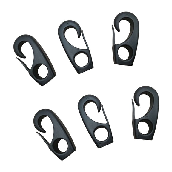 Pack of 6 Sturdy Plastic Elastic Hook Accessory for Outdoor Enthusistas and Efficient Home Organization Tasks Use