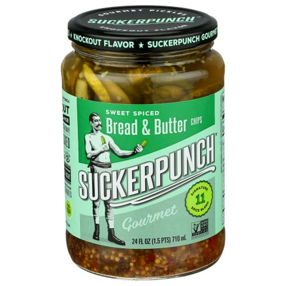 (Pack of 6) SuckerPunch Pickle Chip Bread N Butter 24 oz