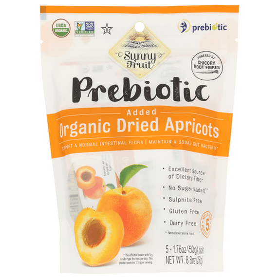 (Pack of 6) Sunny Fruit Apricots Prebiotic 8.8 Oz
