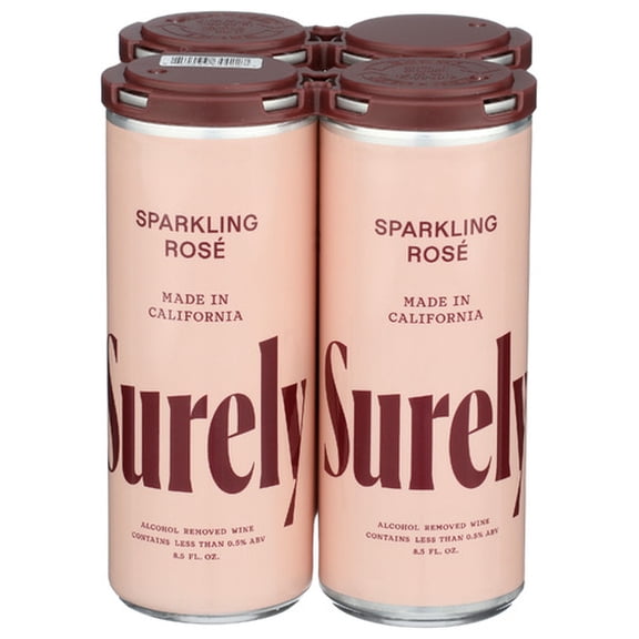 (Pack of 6) Surely Non-alcoholic Wine Sparkling Rose 34 Fl Oz