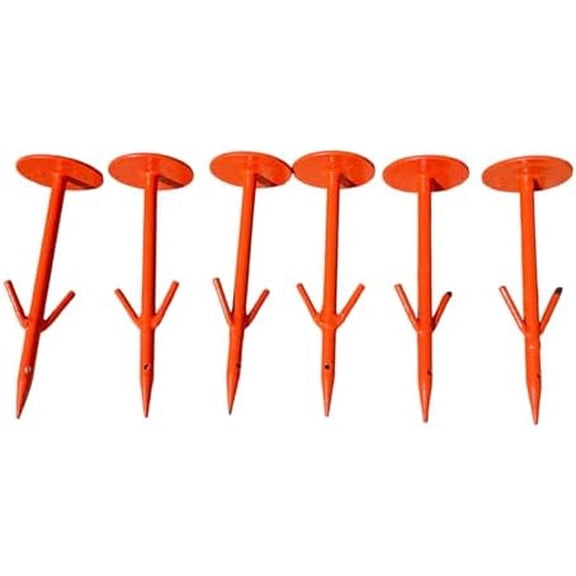 Pack of 6 Survey Land Marker in Orange Color/Property Stakes in Metal/Ground Markers Property Linemarker Boundary Stakes$$Garden & Patio