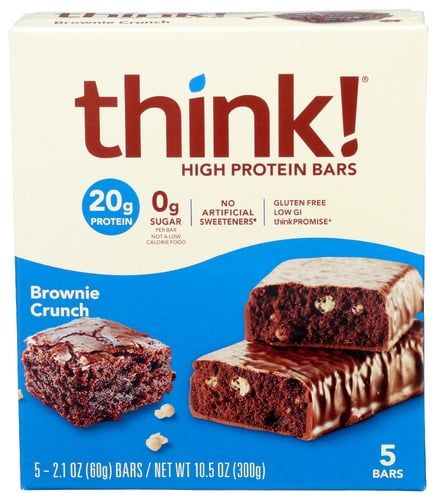 (Pack of 6) THINK! Bar Brownie Crunch 5 pc 10.5 oz