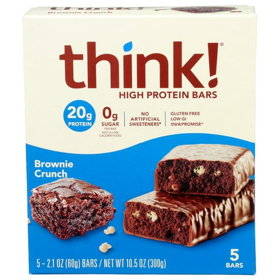 (Pack of 6) THINK! Bar Brownie Crunch 5 pc 10.5 oz